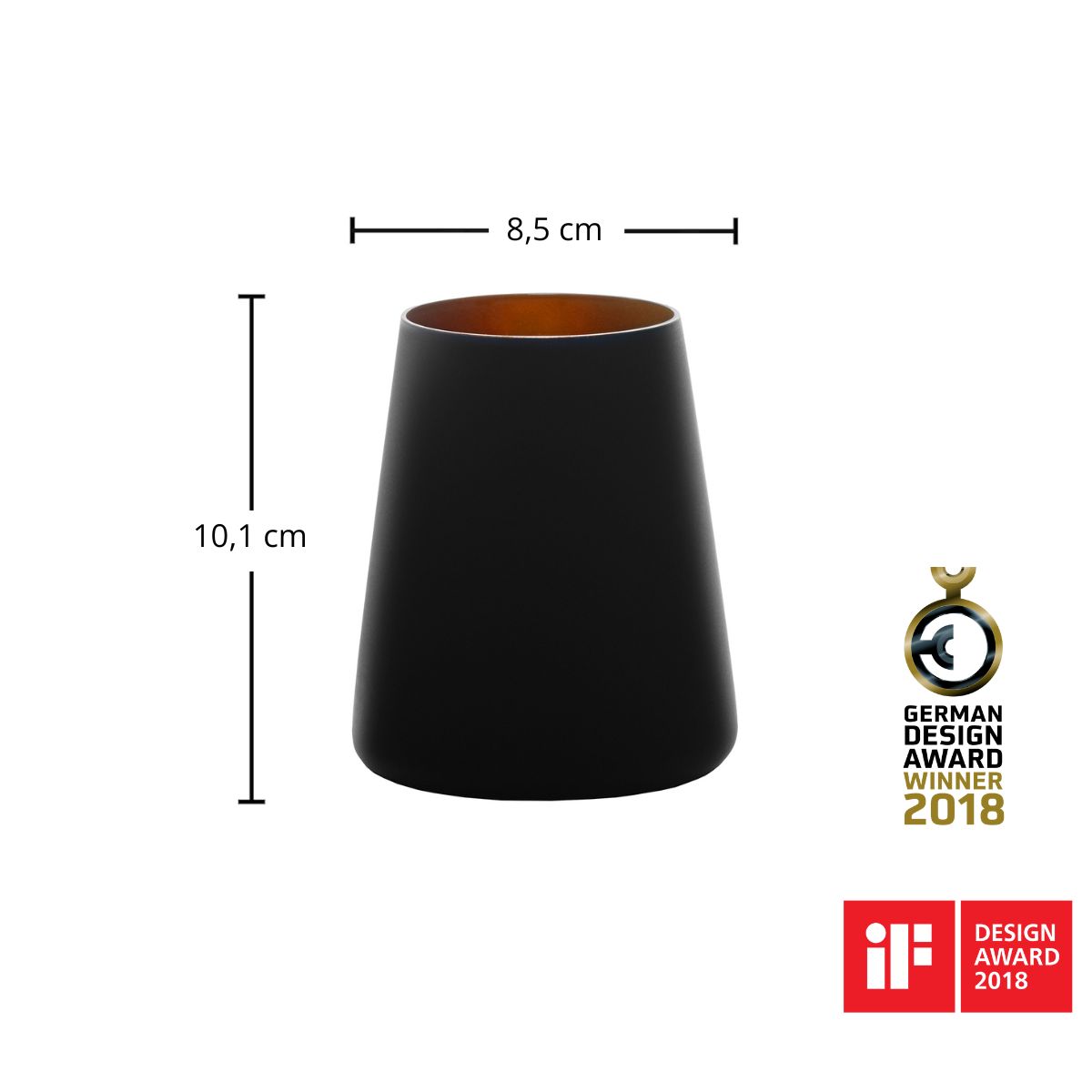 Becher Schwarz-Bronze | Elements Power - Stölzle Lausitz (6 Stk)