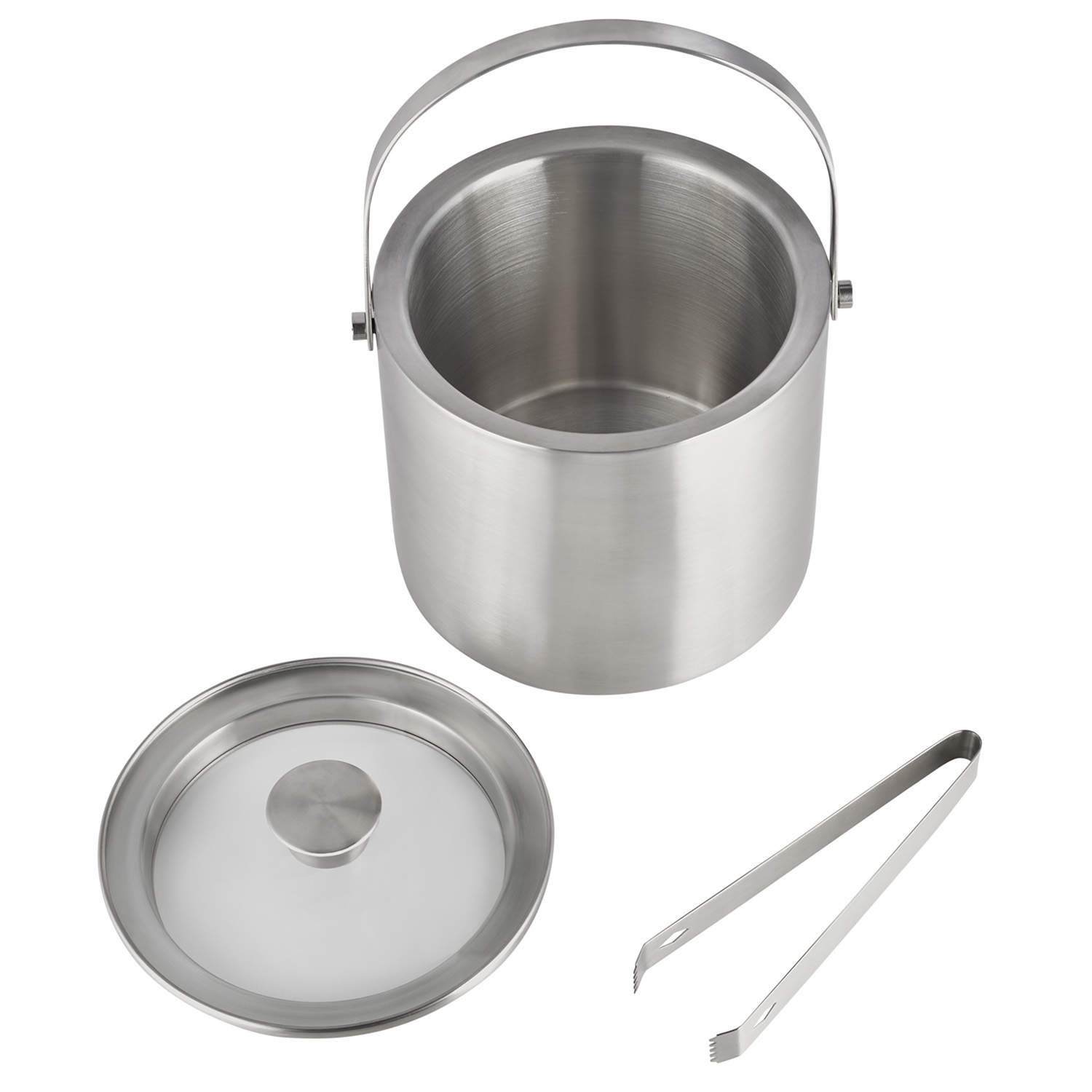 Eiseimer-Set mit Zange & Glasdeckel | 3 L