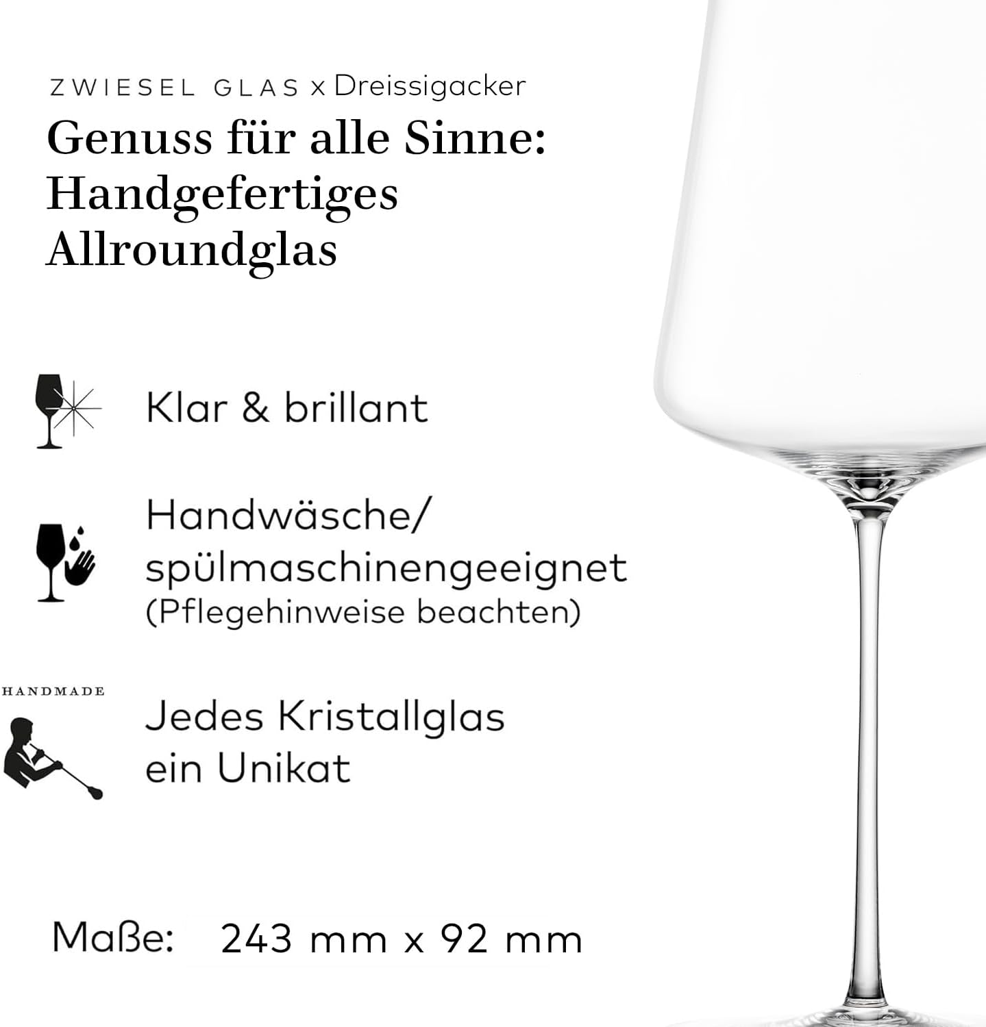 Allroundglas Zwiesel Glas x Dreissigacker | 560 ml (6 Stk)