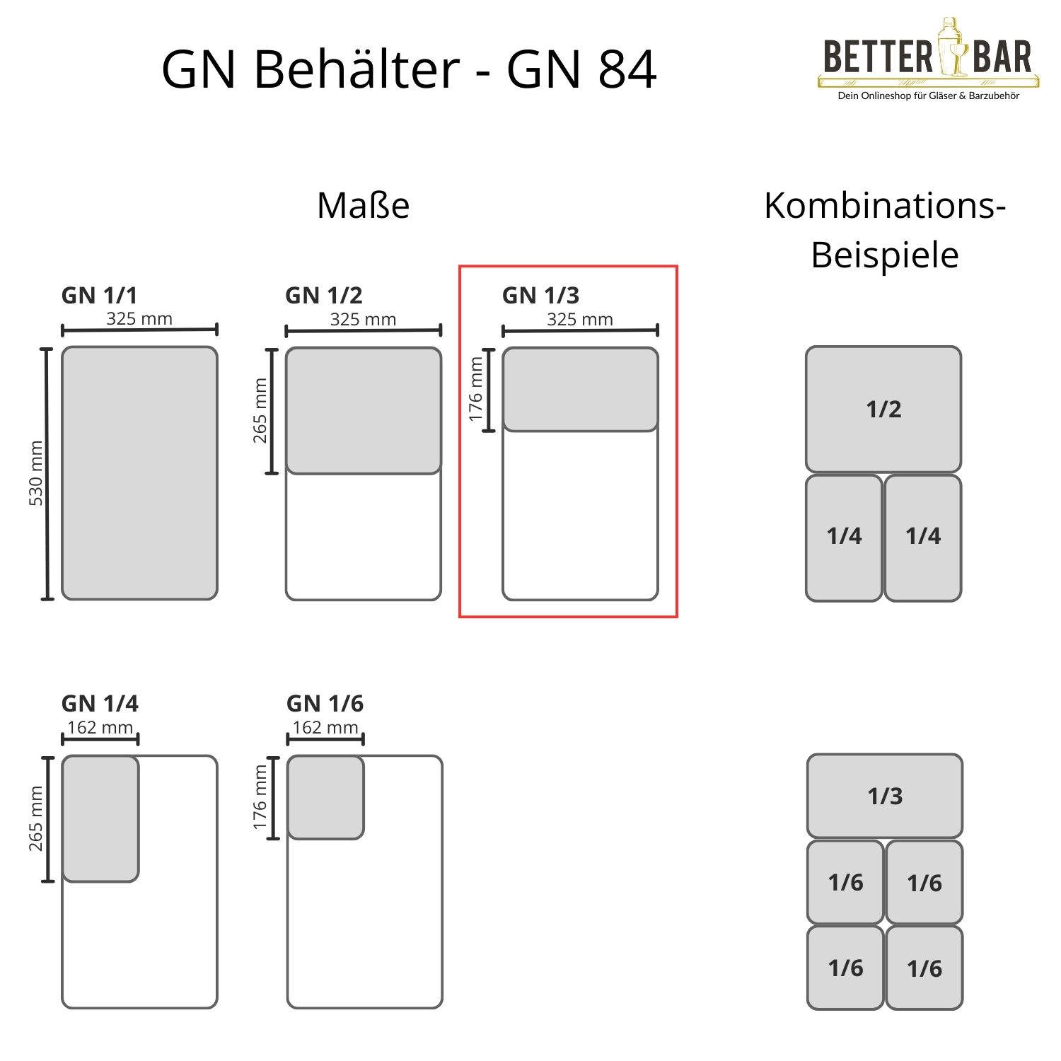 GN 1/3 Deckel - Polypropylen - GN 84