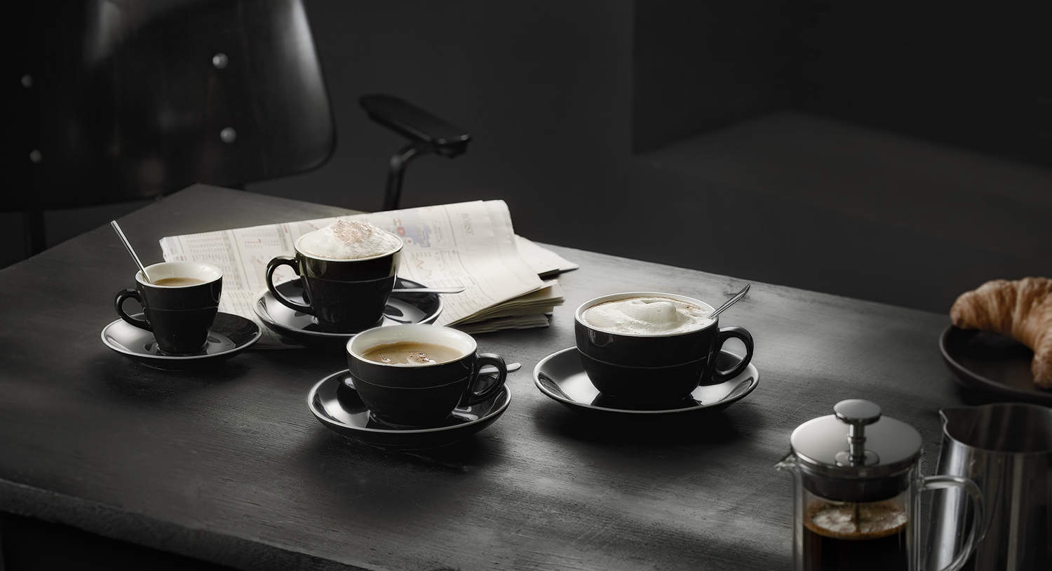 Espresso Tasse - Italia Black | Schwarz - 90 ml (6 Stk)