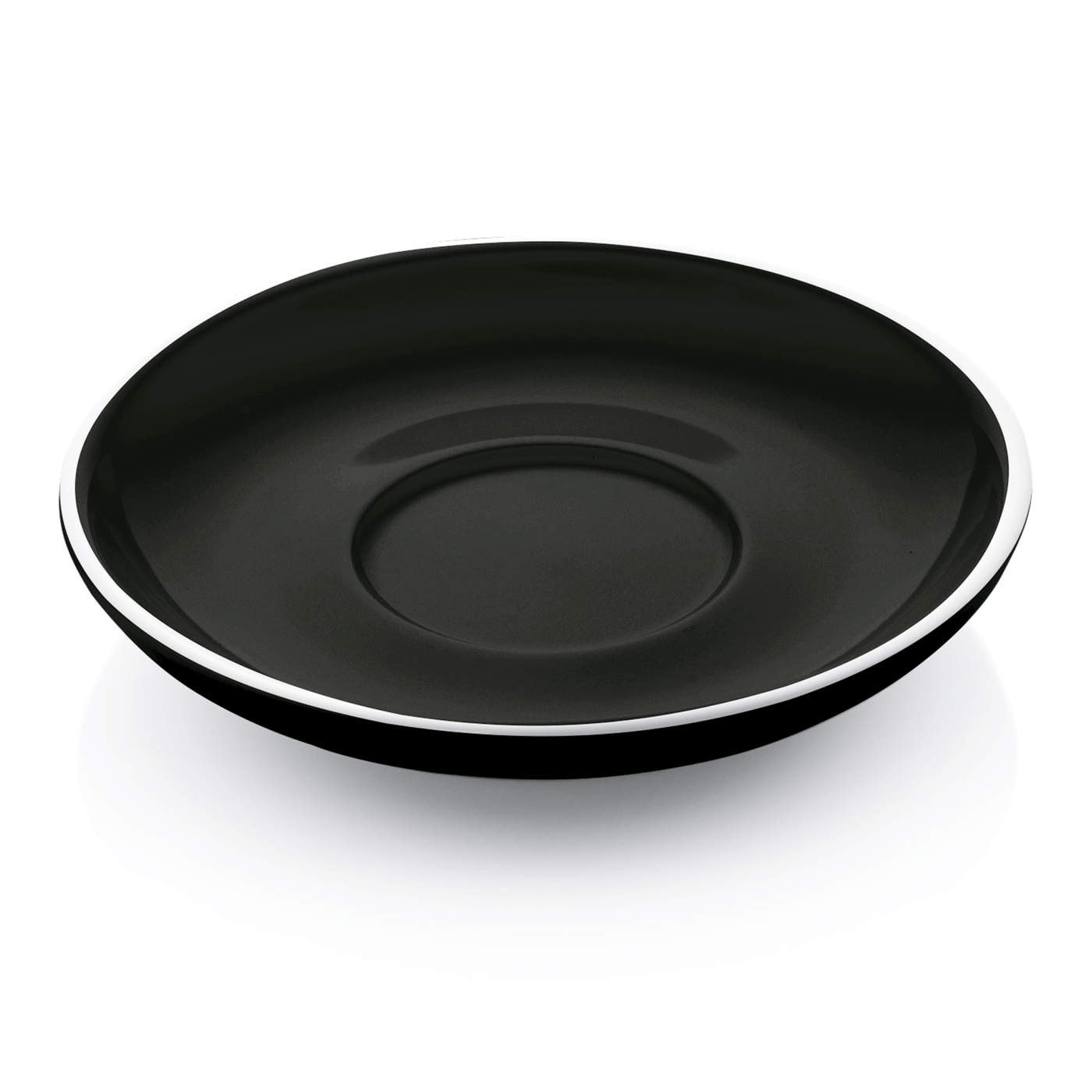 Cappuccino Untertasse - Italia Black | Schwarz - Ø 15,5 cm (6 Stk)