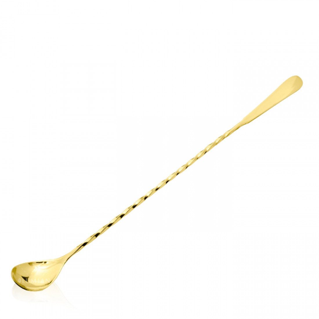 Barlöffel für Cocktails mit Spatel in Gold
