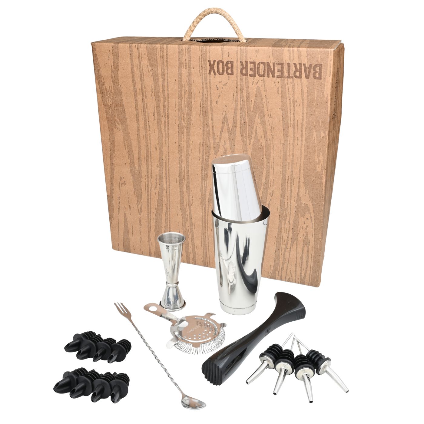 Cocktailset 18-teilig - Geschenkbox | Silber