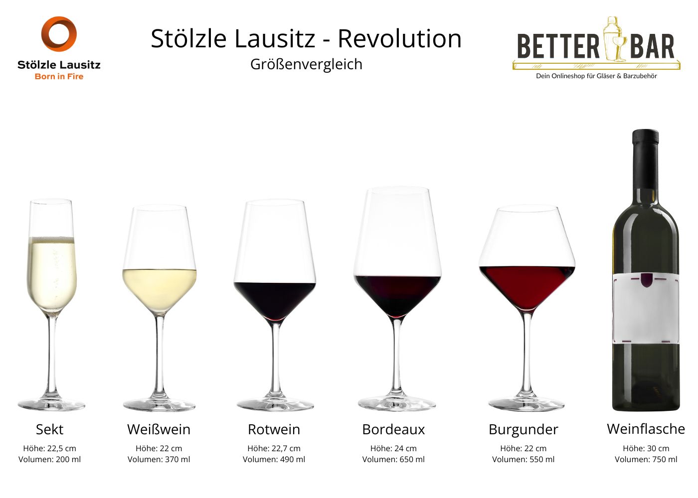 Bordeauxglas | Revolution - Stölzle Lausitz | 0,2l Eiche - 650 ml (6 Stk)