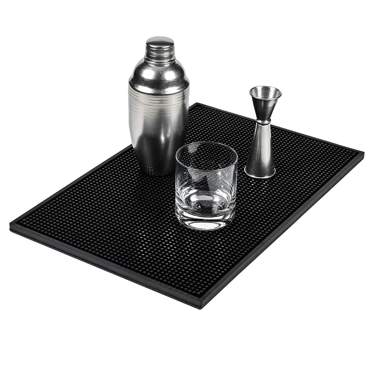 Barmatte Gummi stabil | Schwarz  - 45x30 cm