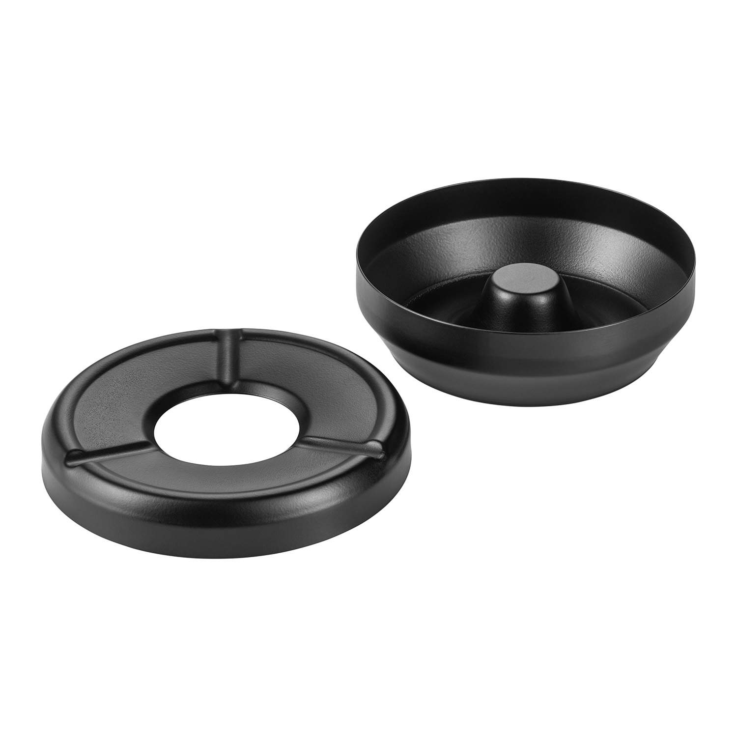 Windaschenbecher Edelstahl - stapelbar | schwarz - Ø 12 cm