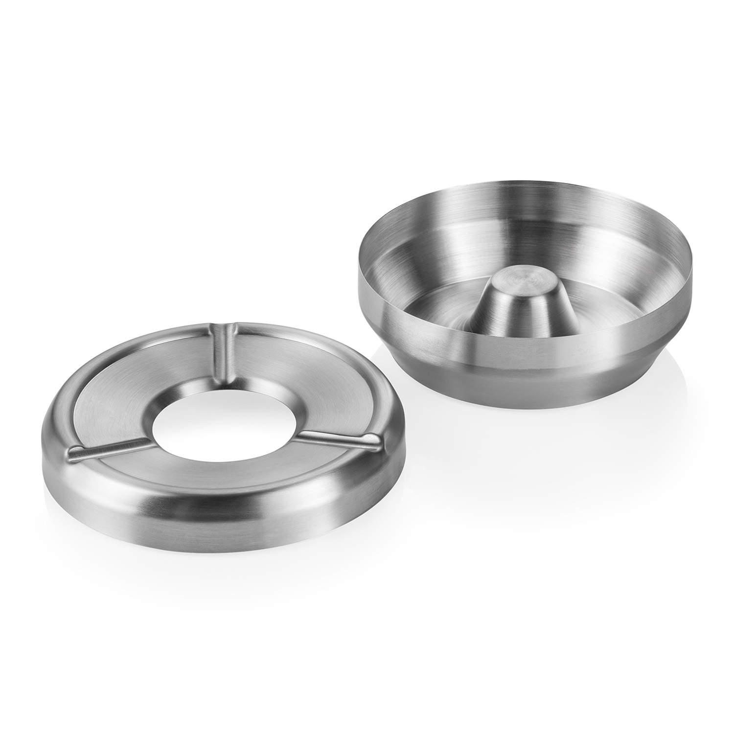 Windaschenbecher Edelstahl - stapelbar | silber - Ø 12 cm