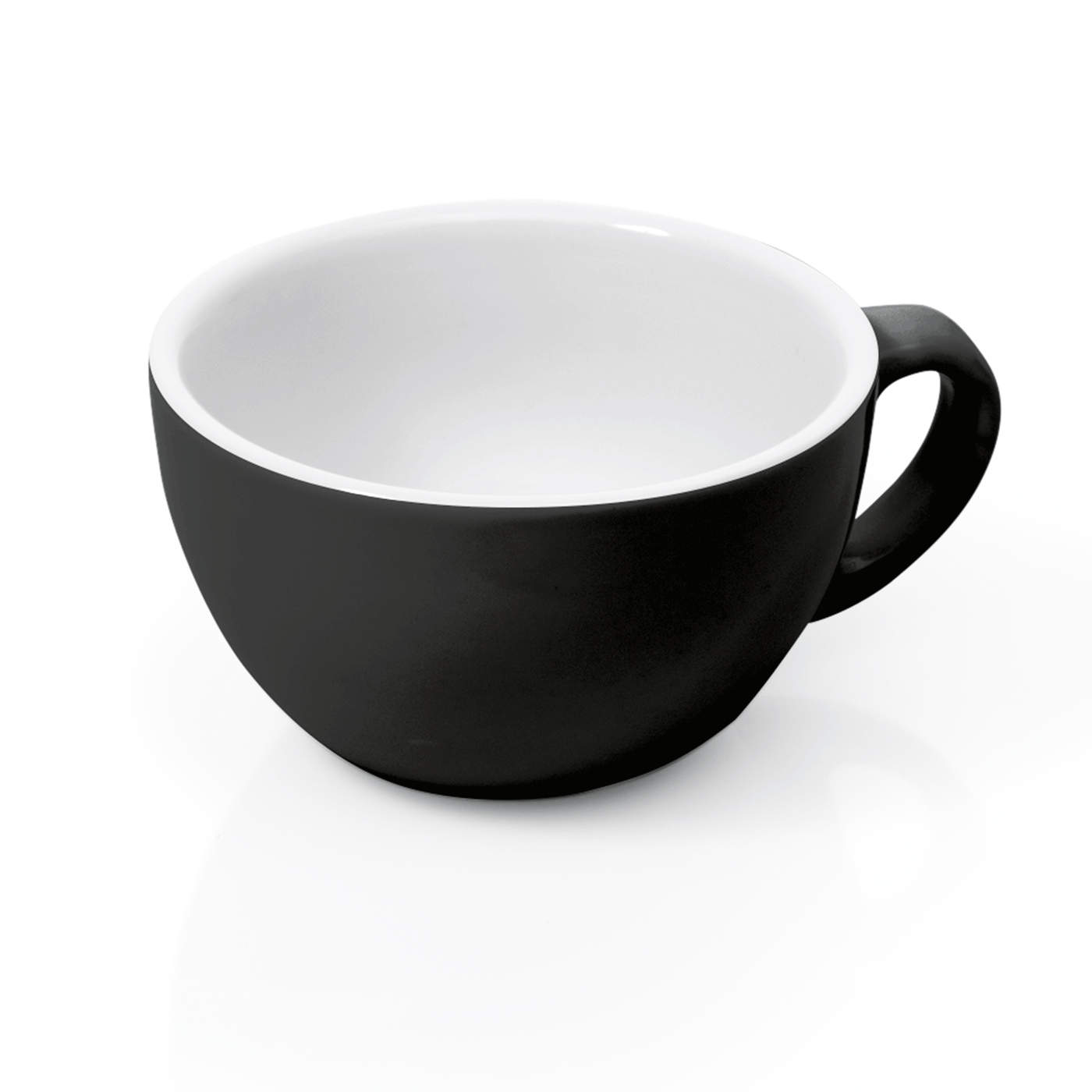 Cappuccino Tasse groß - Italia Black | Schwarz - 280 ml (6 Stk)